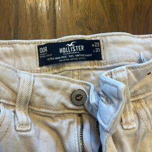 Hollister Cream Straight Leg Jeans